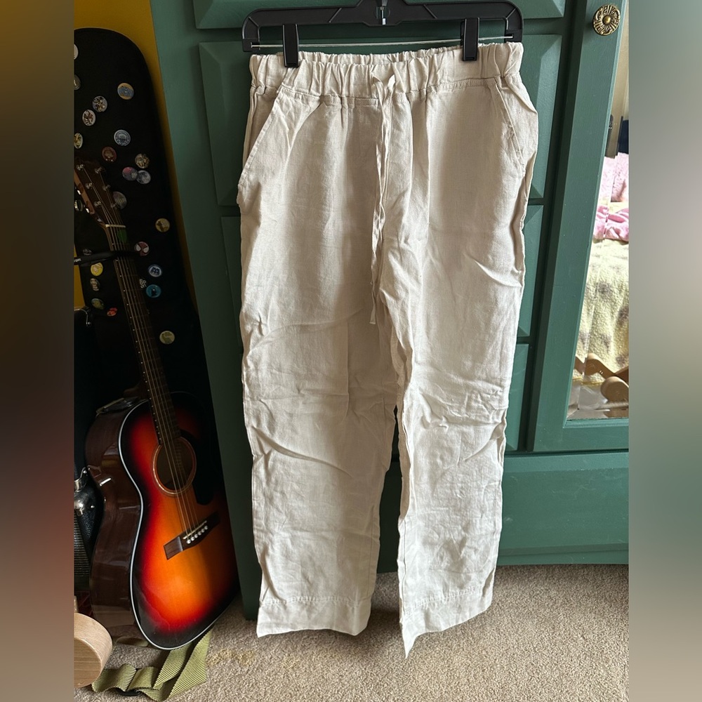 Parachute Women's Beige Linen Pants